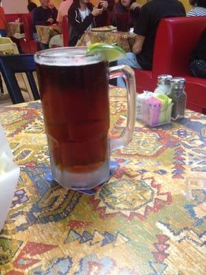 When you order a big draft beer, you get a BIG draft beer!