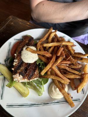 Mahi Mahi and fries.