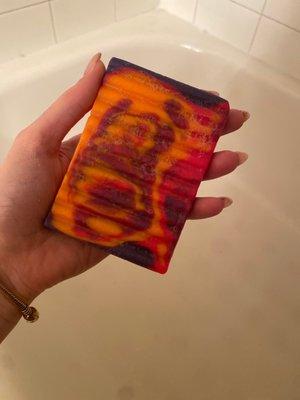 the floral smelling Purple Haze soap i was given! (that you can see i use everyday )