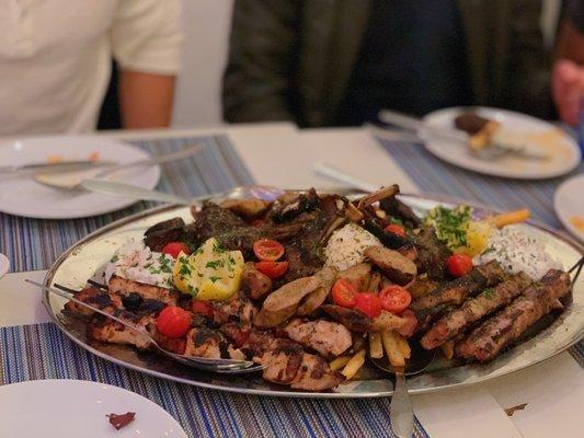 Grilled Meat Platter - the lamb chops and sausages were especially tasty