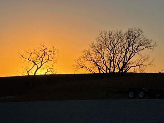 Sunset over the prairie