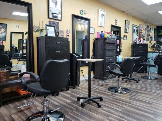 Interior. Hair cutting area