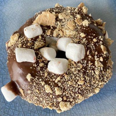 S'mores Doughnut (aka Camp Fire Donut) - Angel's Donuts & Ice Cream