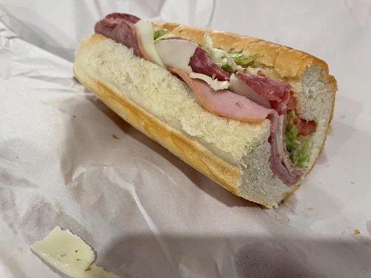 Italian Sub half for later