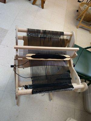 This is the little Loom she showed me how to weave on.