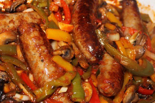 Home-Made Hot OR Sweet Sausage & Peppers