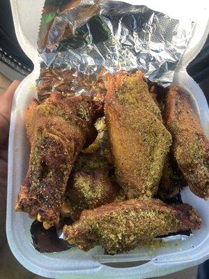 Lemon pepper wings with extra lemon pepper!!