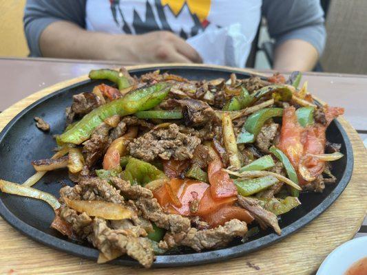 Beef fajitas