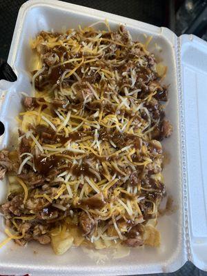 Jerk cheese fries