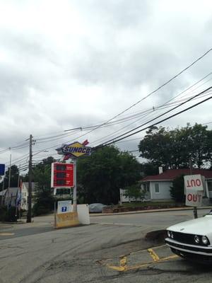 Elliot Sunoco Service -- 14 Elliot Street, Newton Highlands                 Sign