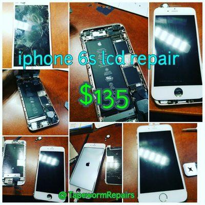 135$ for glass repair on iPhone 6s. 15min