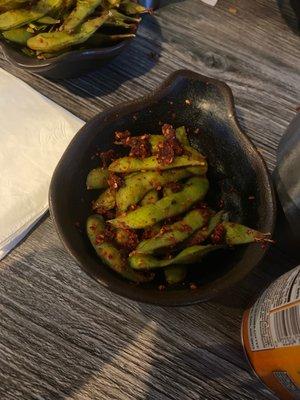 Spicy Garlic Edamame