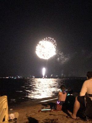 July 4th fireworks from the American Legion Beach