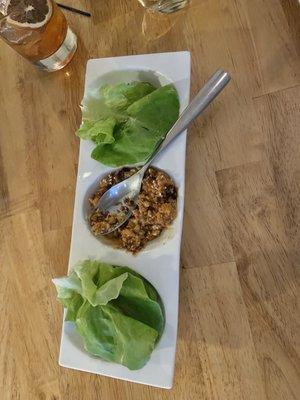 Bib lettuce wraps were a great starter.