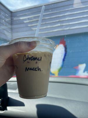 Small iced caramel macchiato