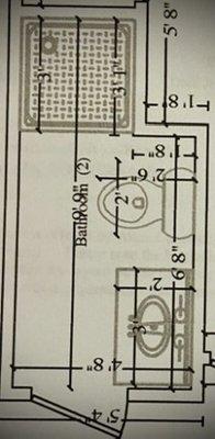 ALTEC designed three options and my mom chose to relocate the toilet to add a smaller shower.