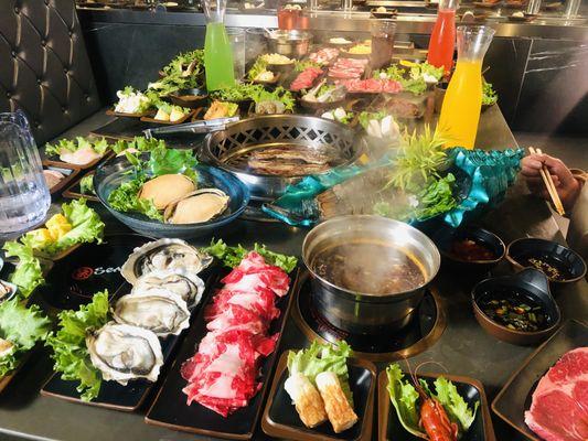 Hot pot and Korean BBQ