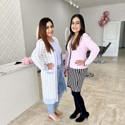 The owners: Geeta and Roma at R&G Threading Bar in Clovis