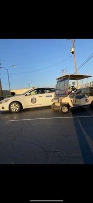 Patrol car and golf cart