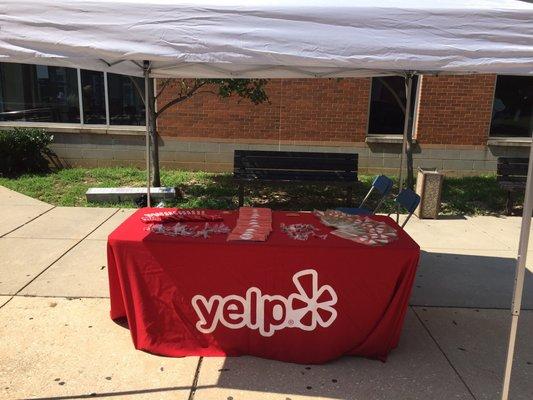 Yelp is here celebrating the VeganFest 2016...stop by for a cookie or a keychain