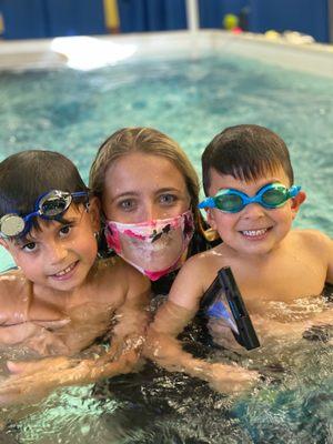 Sibling swim lessons-- easy scheduling and accommodating all level types!