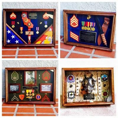 Many different sizes and finishes to choose from. Get it out of the attic and into a shadowbox you can be proud to display!