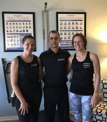 Sports Massage & Rehabilitation Staff Members Cassandra, Carlos & Jennifer