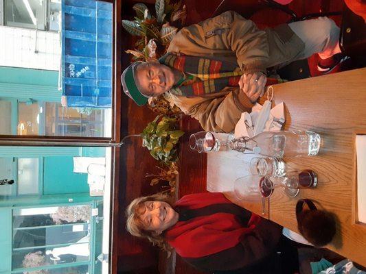 My neighbor Rosemary and Luis having lunch sometime this summer. I don't find the donation page to make a small contribution.