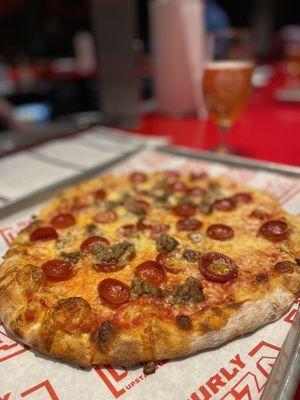 Custom Pepperoni and Sausage Pizza