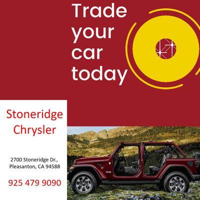 Trade Your Car Today at Stoneridge Chrysler.