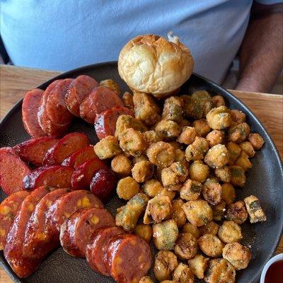 Mixed sausage, lunch plate