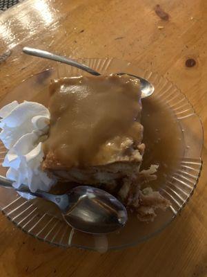 Some of the best bread pudding with Caramel sauce I've ever had