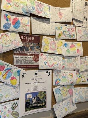 Egg coloring pages at Egg Harbor. It gives parents a few more minutes to drink coffee and relax.