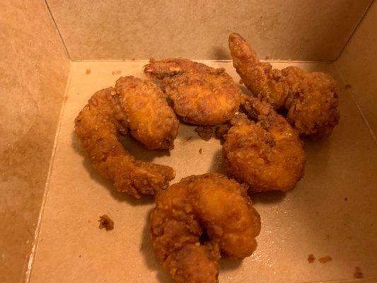 Crispy Shrimp. 5 piece only $6.99. Never got sauce with it.