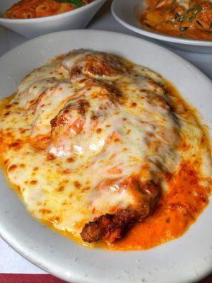 Chicken parm with vodka sauce