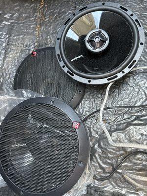 The speakers I brought in before getting installed.