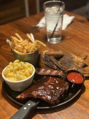 BBQ Combo (ribs, half chicken, tri tip)