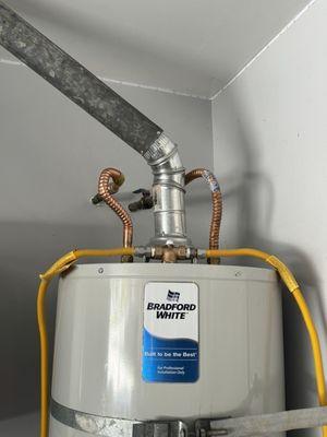 Proper Installation of a watts 210 valve indoor water heater with no out going relief valve drain.