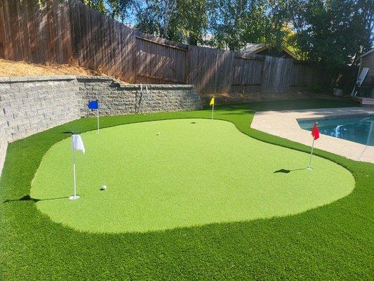 Birdie Pro putting green with AZ Platinum Olive fringe!