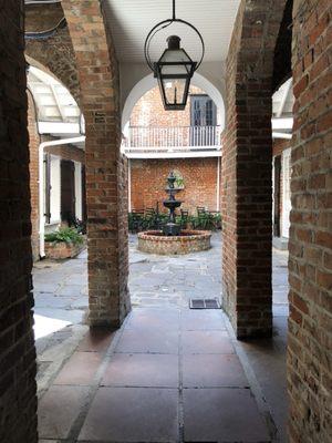 Entering the courtyard