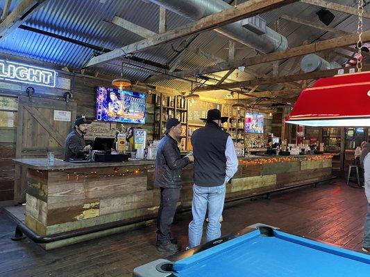 Indoor bar area