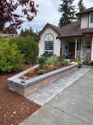 Front yard after, looking towards the house.