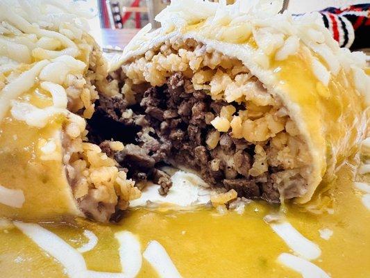 Carne Asada smothered burrito