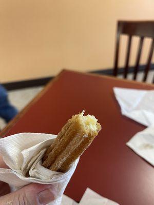 The Bavarian cream stuffed churro