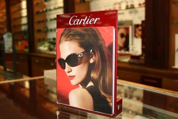 We have one of the widest selection of eyewear including high fashion designs such as Cartier.