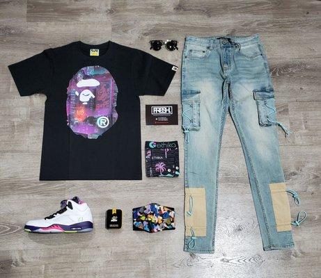 Bape, Serenade Denim, Crep, Ethika & Cazal.