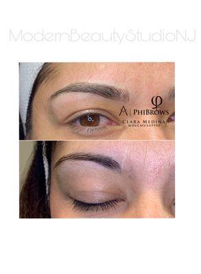 Enhanced microbladed brow