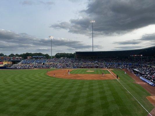 Left field view from wall