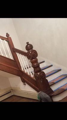 we renew this old handrail and stairs