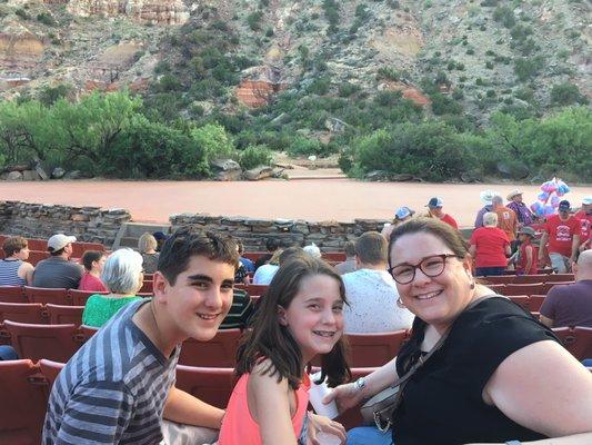 Rest of the family at Texas Outdoor Musical in Palo Duro Canyon. For those that have done it, you know. For those that haven't, do it!!!